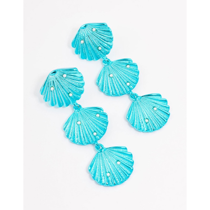 Pearly Shell Drop Earrings