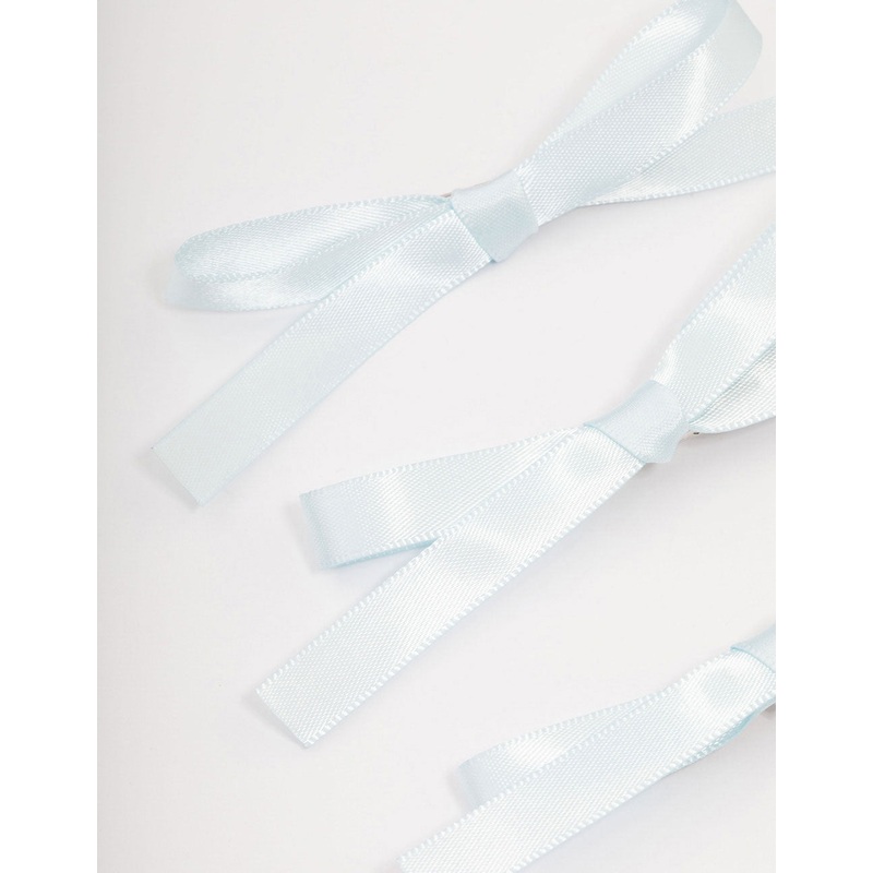 Blue Simple Hair Bow 4-Pack