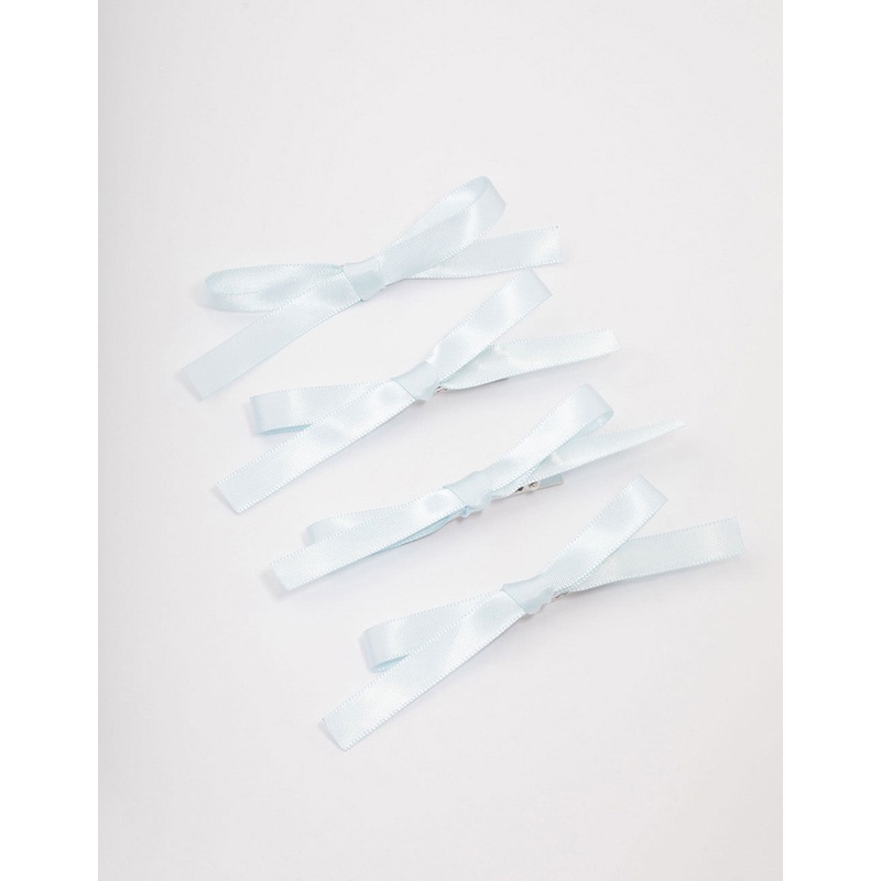 Blue Simple Hair Bow 4-Pack