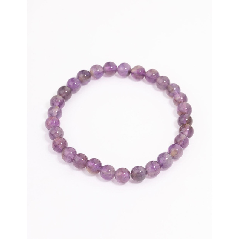 Amethyst Ball Beaded Bracelet
