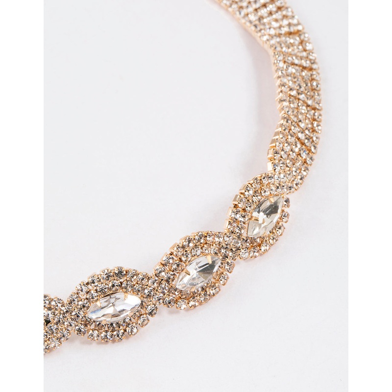 Gold Marquise Bling Choker