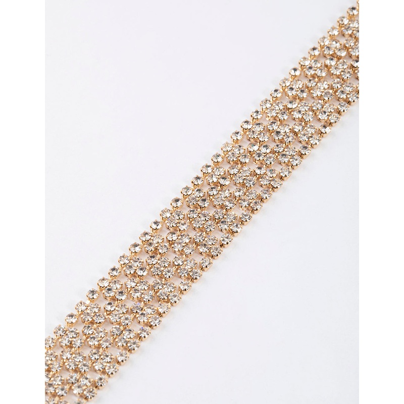Gold Ultra Bling Cup Chain Bracelet