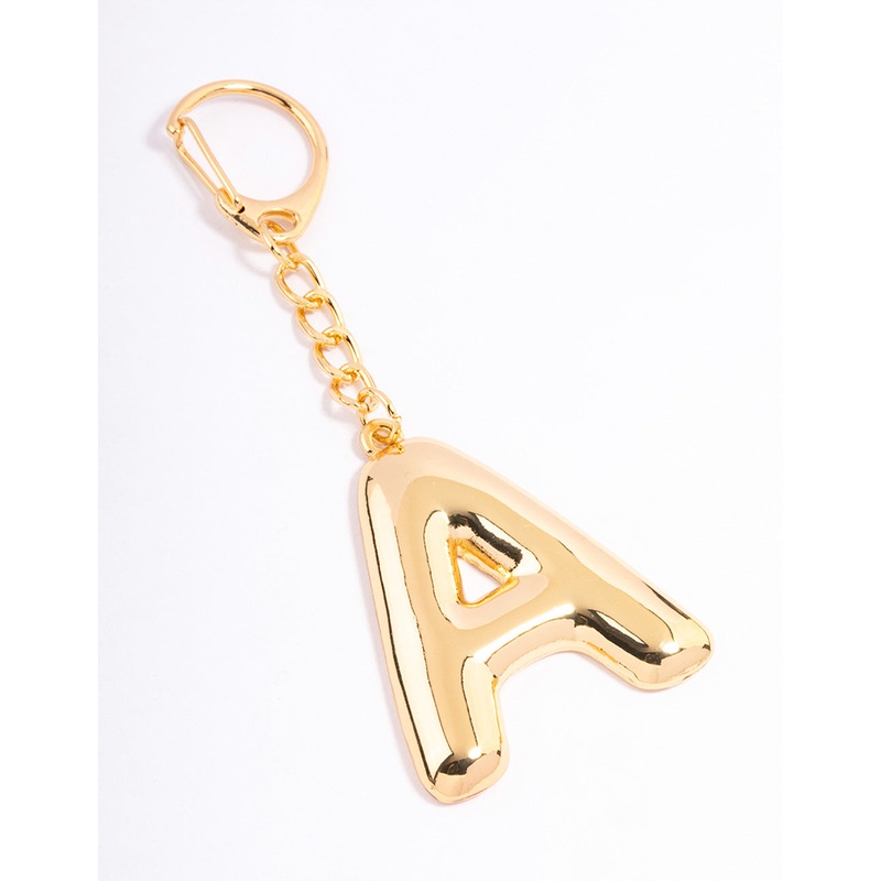 Gold Plated Letter A Key Chain