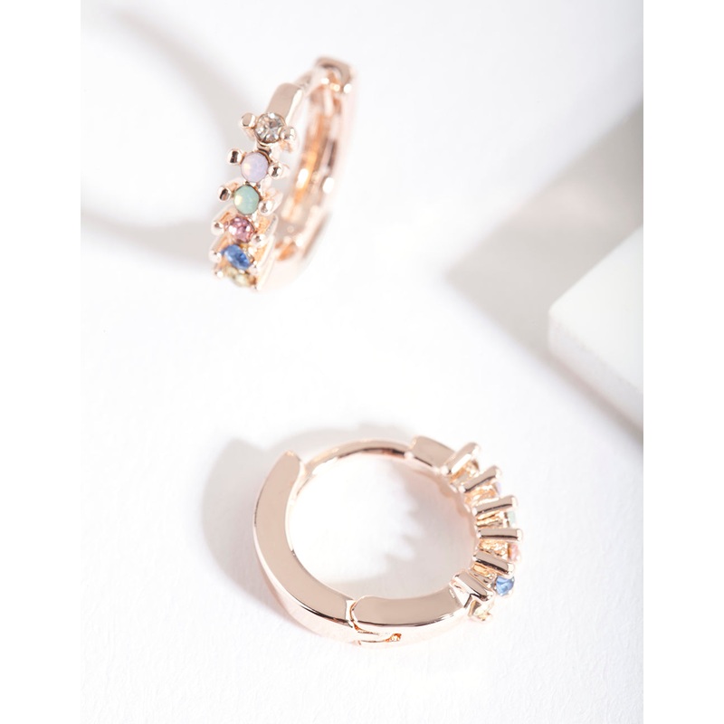 Rainbow Diamante Huggie