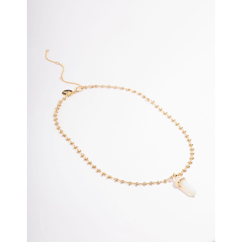 Gold Plated Ball Chain Pendant Necklace