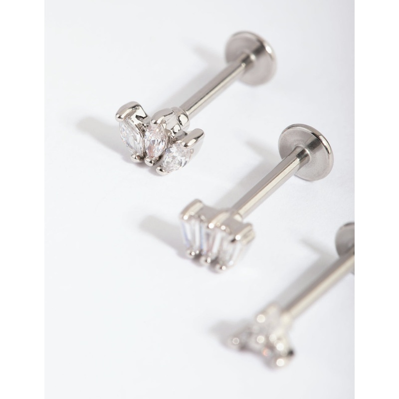 Surgical Steel Flower Crown Flat Back Pack