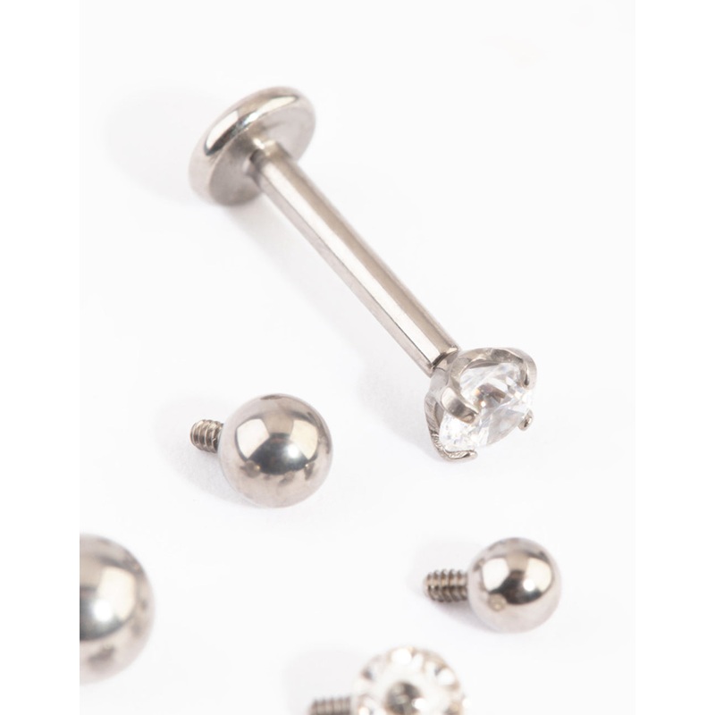 Titanium Ball Flat Back 6-Pack