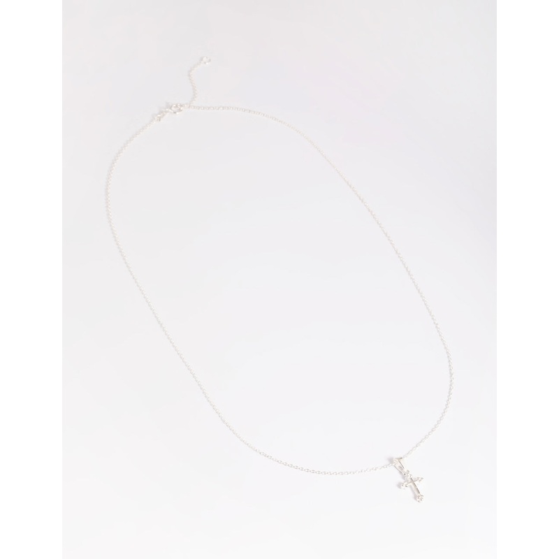 Sterling Silver Vintage Cross Necklace
