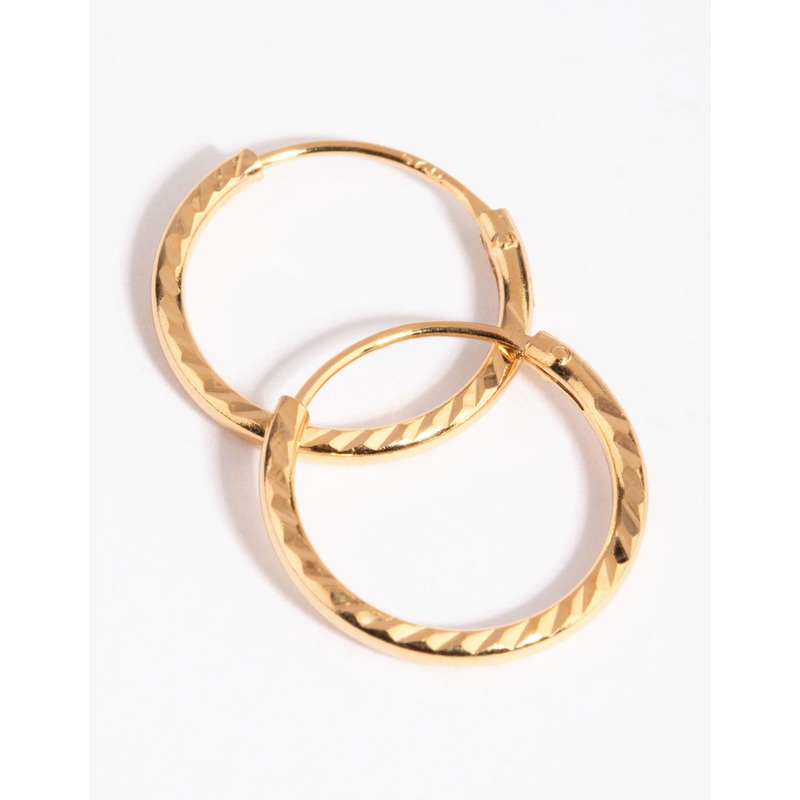 Gold Plated Sterling Silver Ball Stud & Hoop Earring Pack