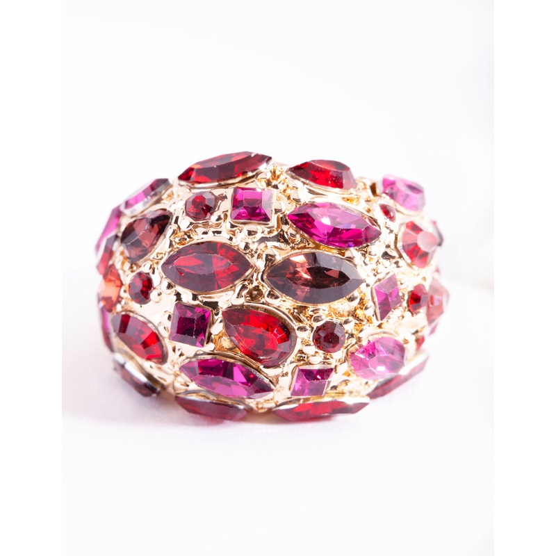 Pink Gem Crated Bubble Ring|SM|ML
