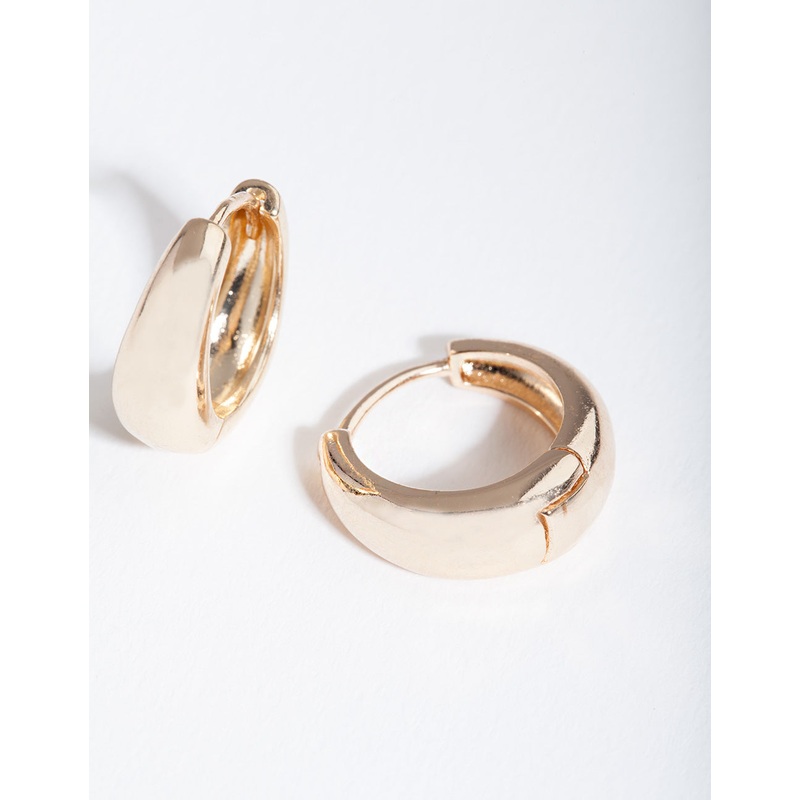 Gold Chunky Mini Huggie Earrings