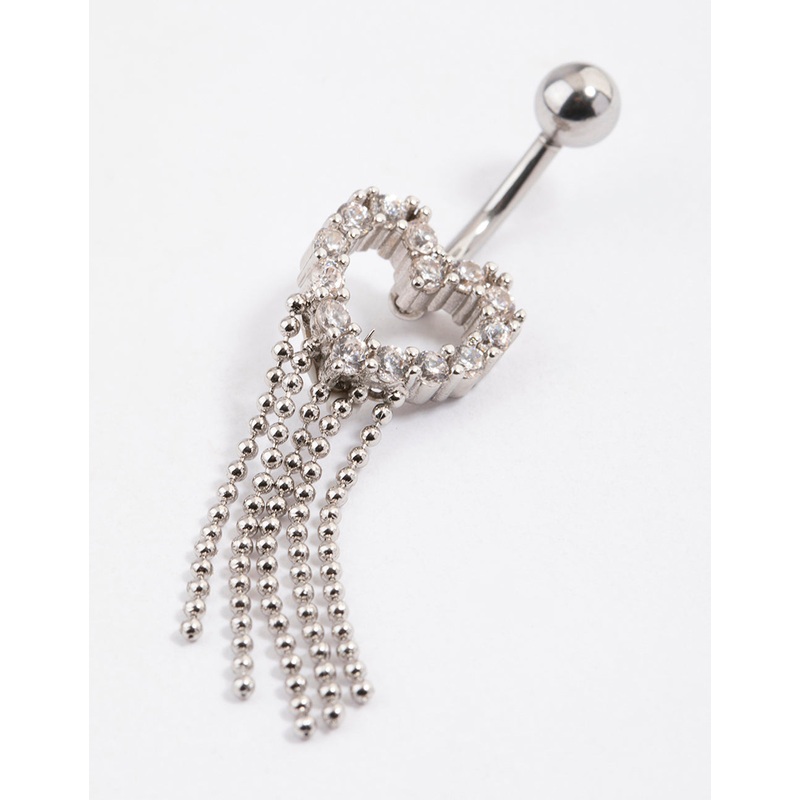 Surgical Steel Heart Trail Strand Belly Ring
