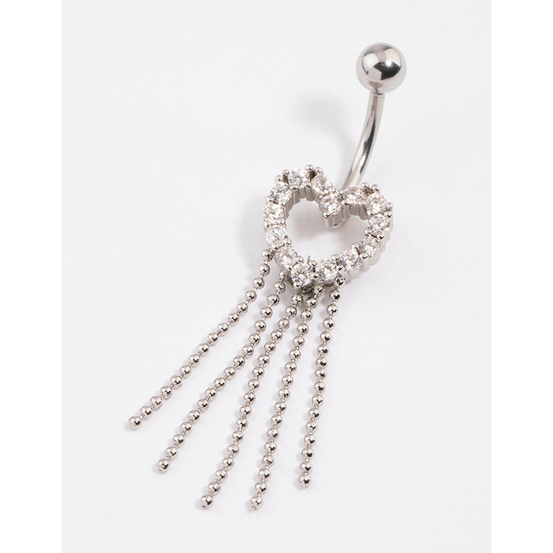 Surgical Steel Heart Trail Strand Belly Ring
