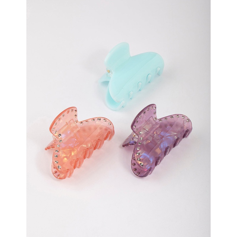 Acrylic Tiny Crystal Claw Clip Pack