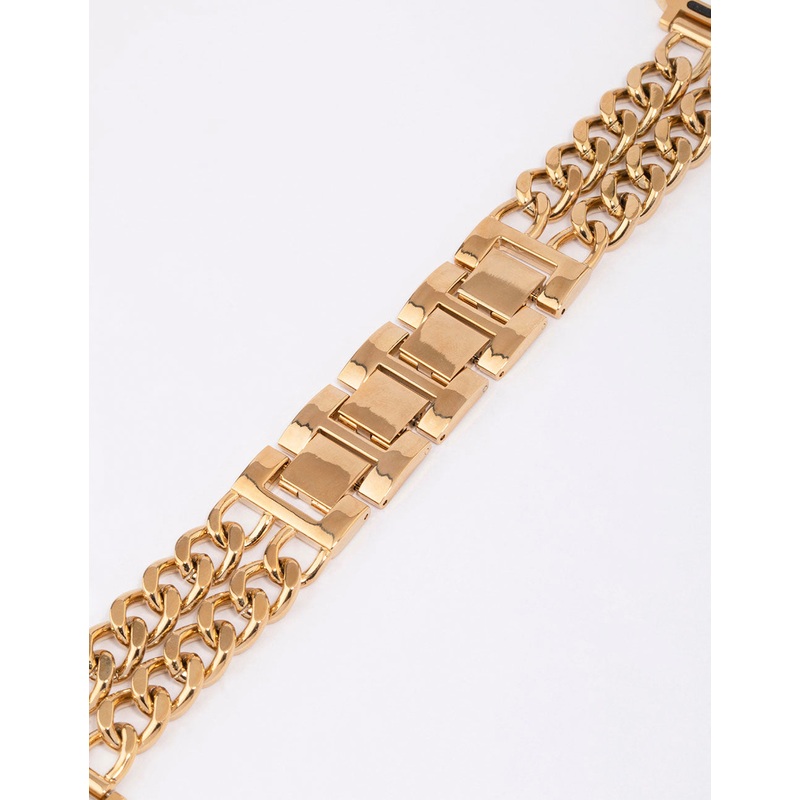 Gold Double Chain Watch Band 38/40/41mm