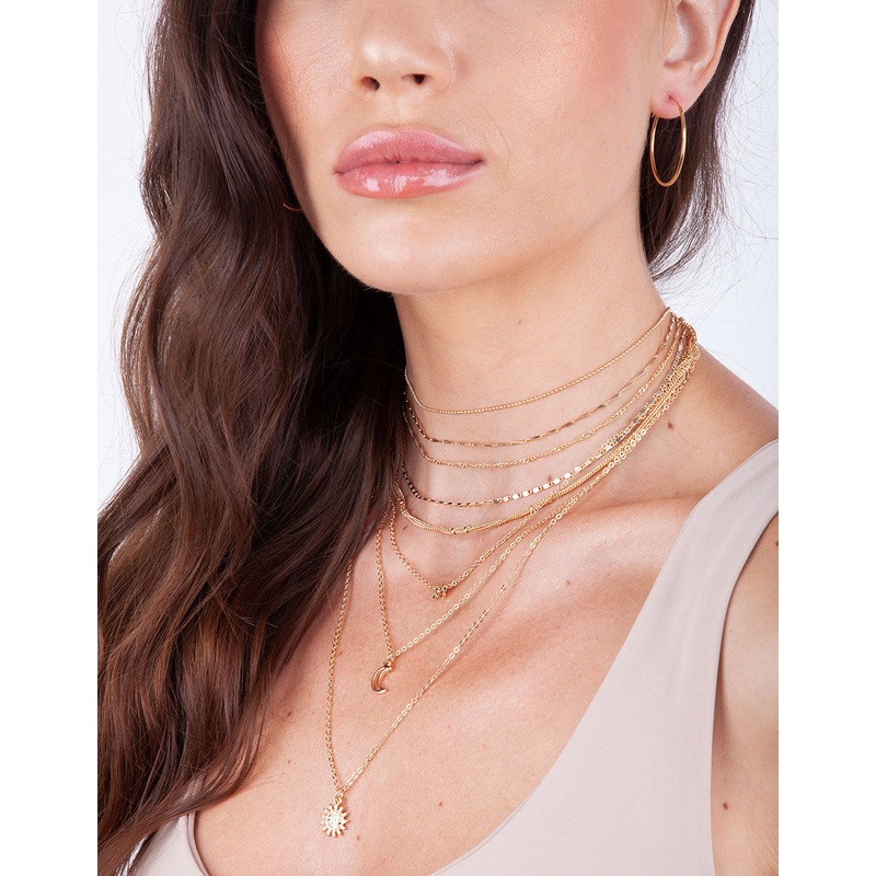 Gold Plated Sterling Silver Classic 30mm Hoop