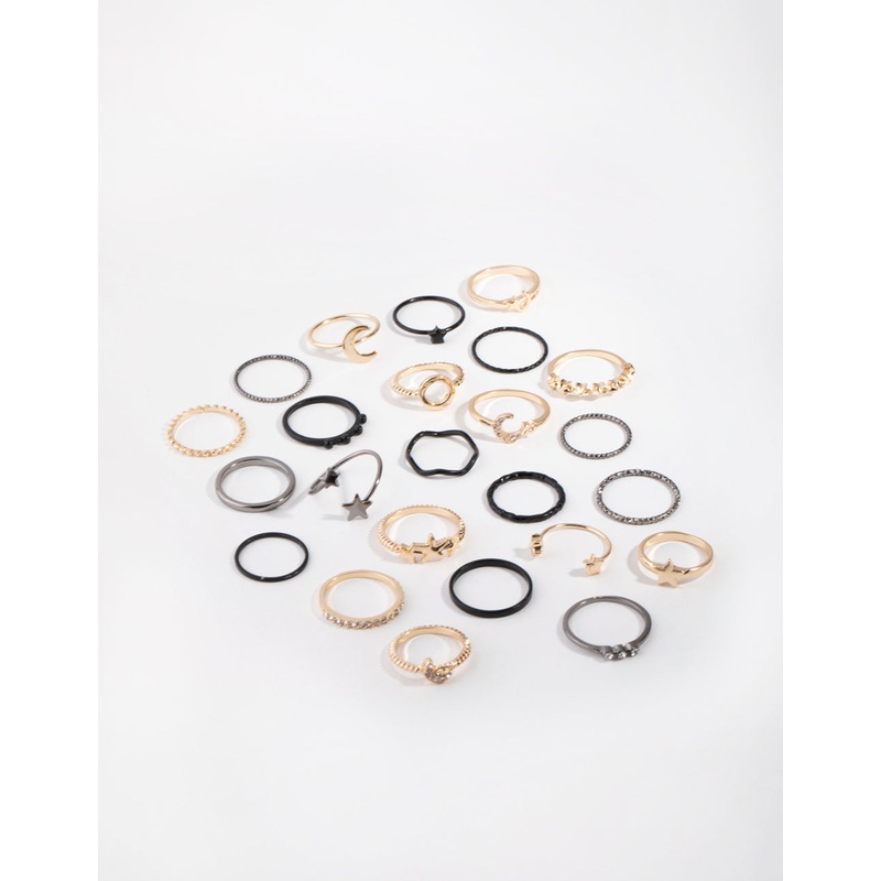 Mixed Metal Celestial 24x1Pack Rings