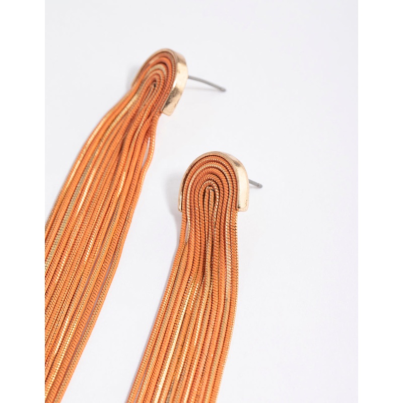 Pink Waterfall Cupchain Earrings