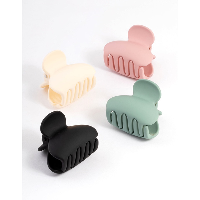 Acrylic Matte Mini Claw Clip 4-Pack