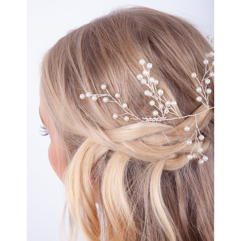 Organic Pearly Comb Drape Clip