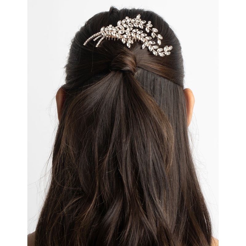 Rose Gold Country Posy Comb