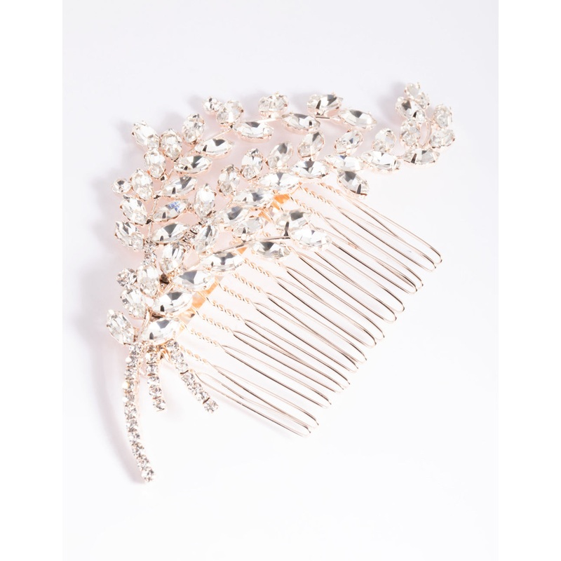 Rose Gold Country Posy Comb