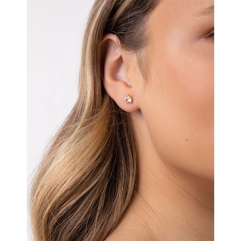 Sterling Silver Gold Butterfly Pack Stud Earring