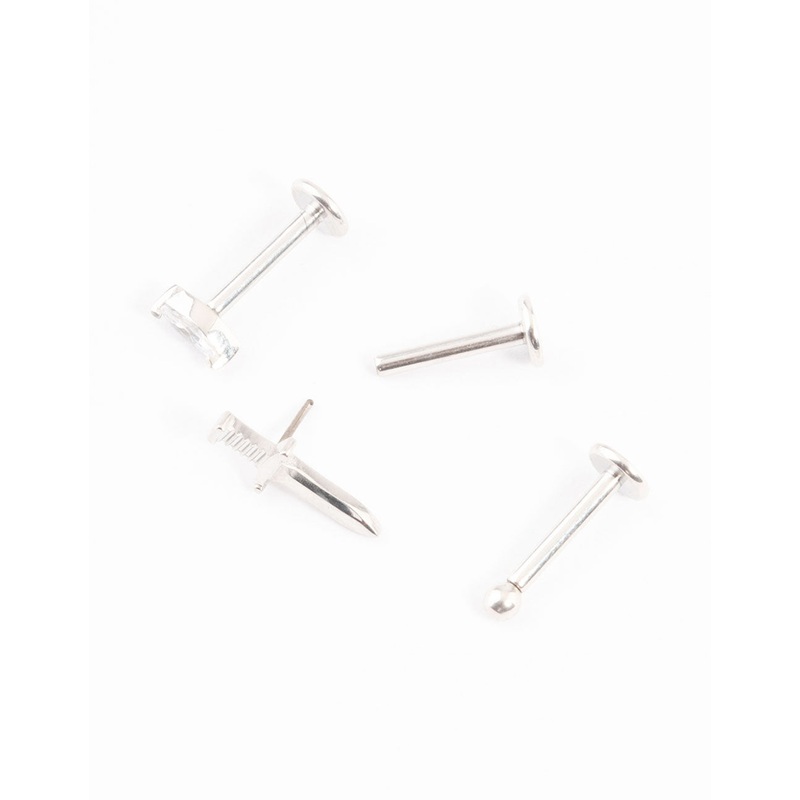 Titanium Dagger Threadless Flat Back Pack