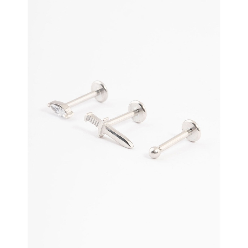 Titanium Dagger Threadless Flat Back Pack