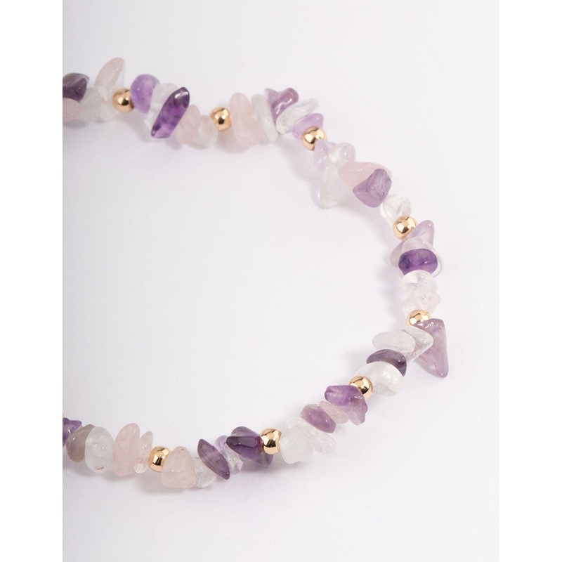 Gold Mixed Mini Stretch Bracelet