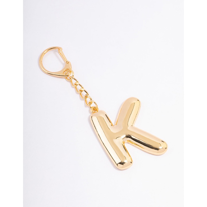 Gold Plated Letter K  Key Chain