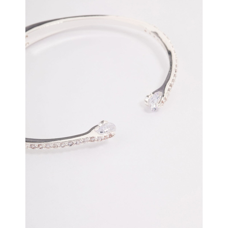 Silver Multi Cubic Zirconia Wrist Cuff