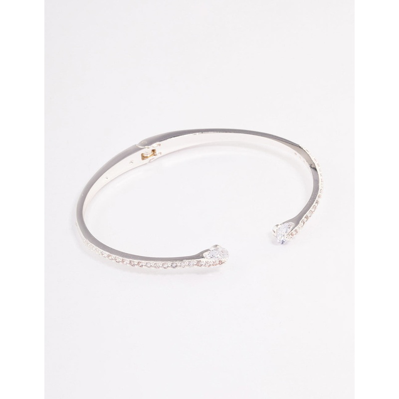 Silver Multi Cubic Zirconia Wrist Cuff