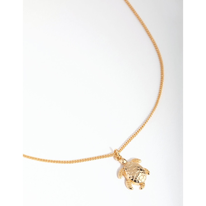 18ct Gold Plated Turtle Charm Necklace