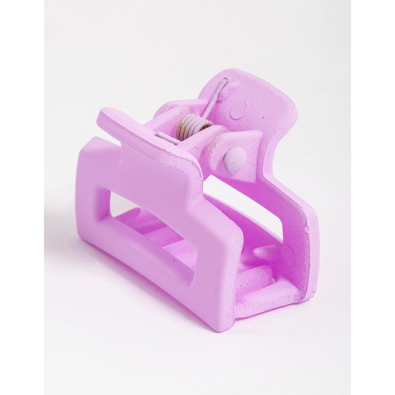 Purple Mini Rectangle Claw Clip