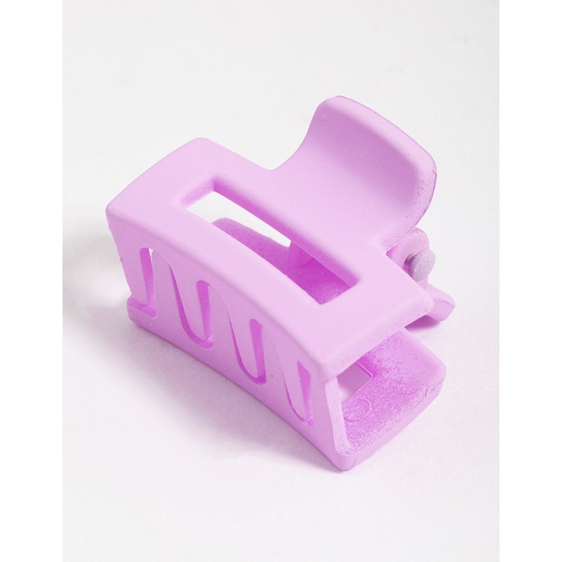 Purple Mini Rectangle Claw Clip