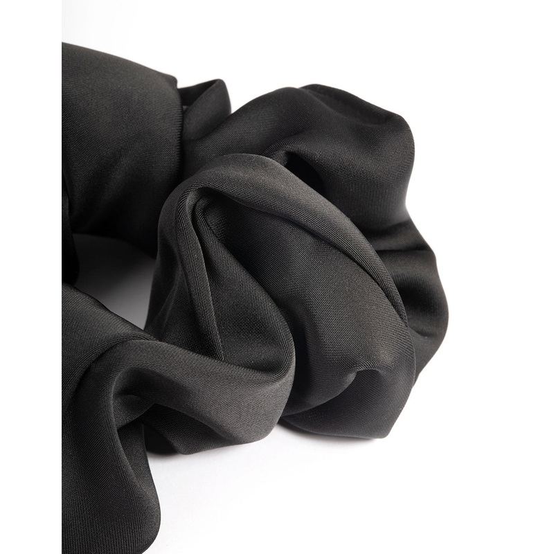 Black Fabric Classic Scrunchie