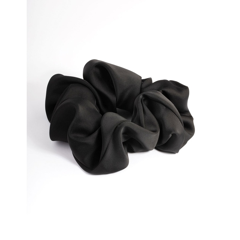 Black Fabric Classic Scrunchie