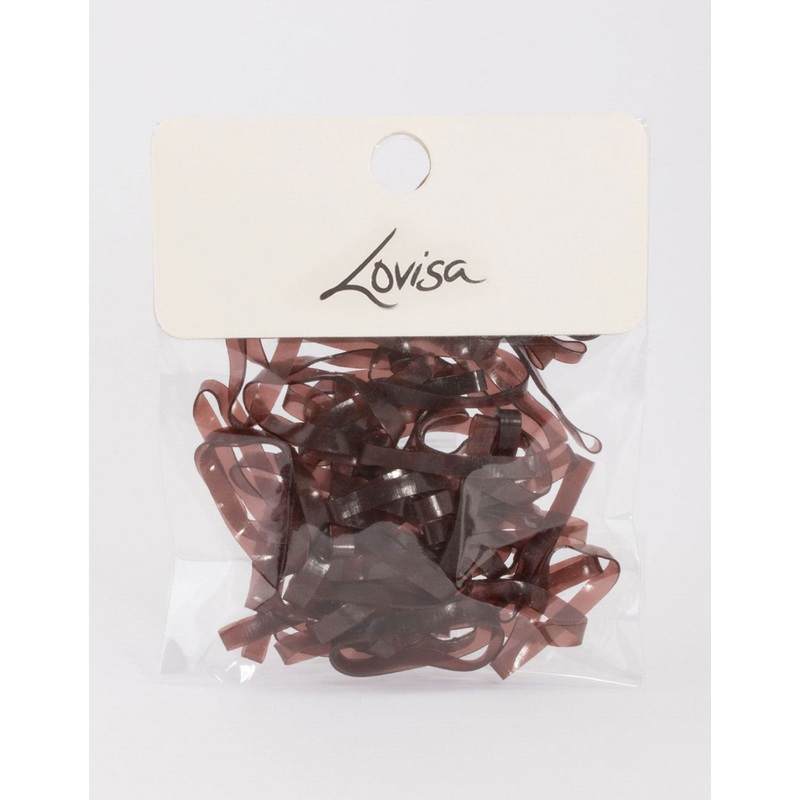 Brown Mini Hair Elastics 60-Pack