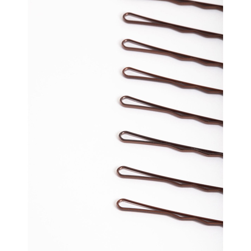 Coated Brown Bobby Pin 10-Pack