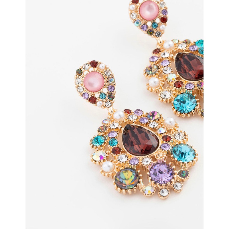 Gold Regal Pear Drop Earrings