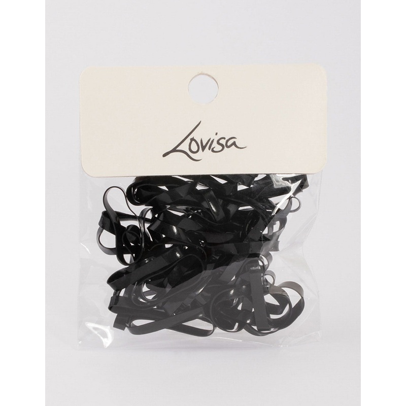 Black Mini Hair Elastics 60-Pack