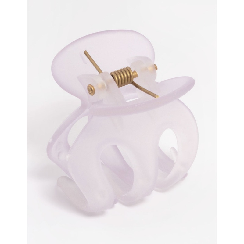 Lilac Three Prong Mini Hair Claw Clip