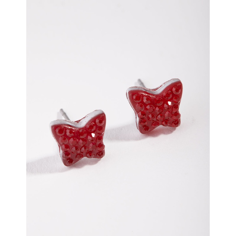 Acrylic Mini Butterfly Stud Earrings
