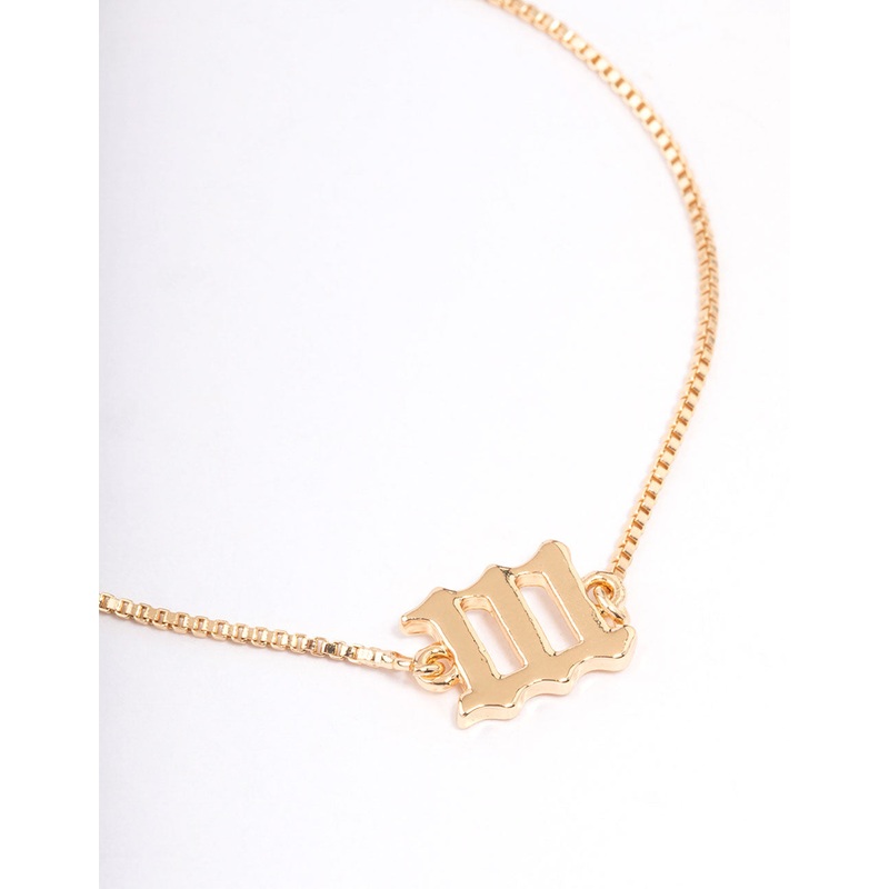 Gold Plated 111 Angel Number Bracelet