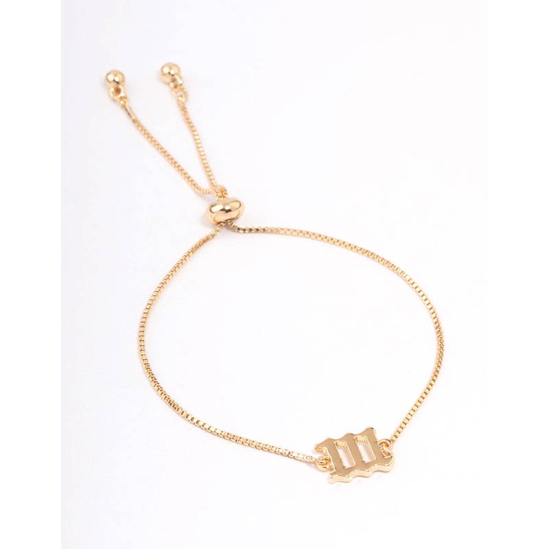 Gold Plated 111 Angel Number Bracelet