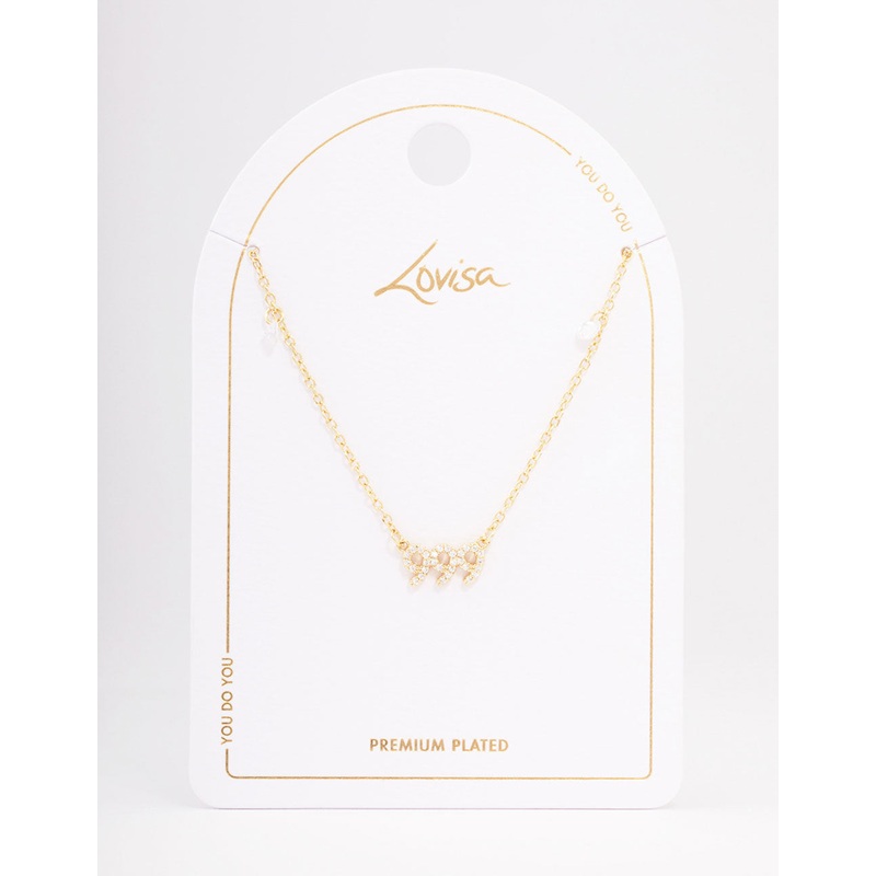 Gold Plated 999 Angel Number Cubic Zirconia Pendant Necklace