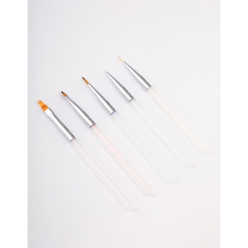 Mixed Metal Nail Brush Set 5-Pack