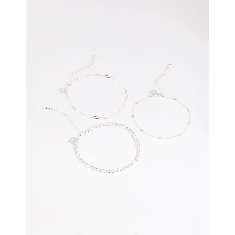 Silver Chain Anklets