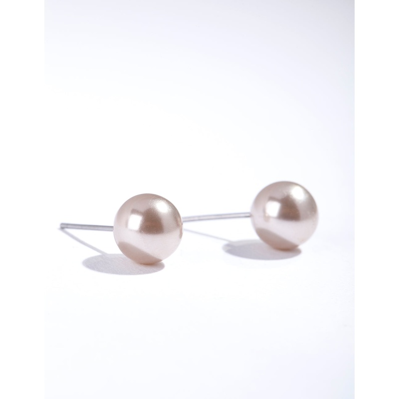 Silver Classic Ball Stud Earrings